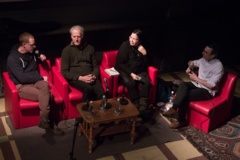 Marc Séguin, Yvan Simonis, Maya Cousineau Mollen et Nicholas Belleau (Paroles singulières, discours hégémoniques – 24 février 2016 au Cercle Lab vivant)